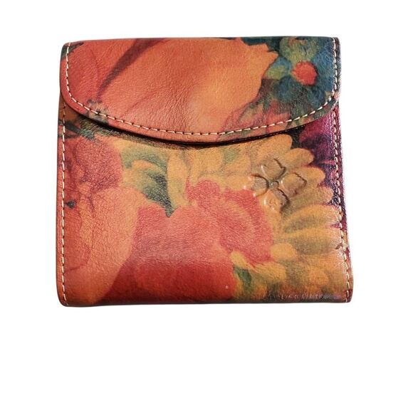 Patricia Nash Floral Italial Leather  bifold frame wallet - Picture 1 of 8